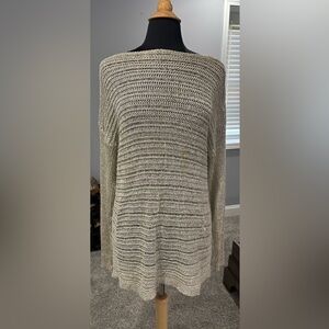 Peter Nygard Cream Knitted Sweater-Size Medium